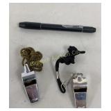 CRKT Tactical All Weather Pen, 2-Whistles 3 Pc Lot