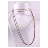 30' Rose Tone Sterling Silver Necklace Italy