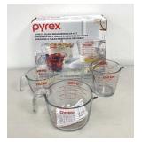 Pyrex Glass 3 Pc Measuring Cups Set
