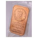 2013 One Ounce .999 Copper Bar