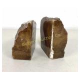 Sliced Polished Rock Bookends