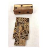 Small Wooden Domino Set w/ Storage Box