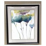 Framed Water Color Art Grace Wildflower