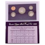 1989-S US Mint Proof Coin Set w/ COA