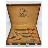 Ducks Unlimited 7pc Knife Set in Hardwood Display