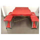 Camping Picnic Folding Table w/ Attached Seats