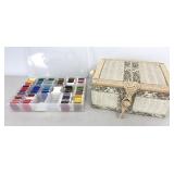 Sewing Basket, Thread in Organizer Box