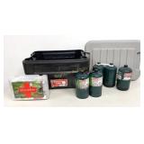 Rubbermaid Action Packer Tote w/ 5 Bottles Propane