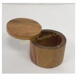 Wooden Trinket Box Approx 3 1/4' Diameter