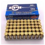 Ammo 9mm 50 Rds PPU 115 Grain