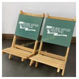 Custom Wooden Folding Bench Chairs