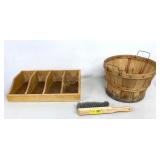 1/2 Bushel Basket, Bench Top Brush, Organizer