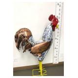 5ft Metal Art Rooster