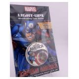 Marvel Captain America Ligh-Up Illuminating Coin