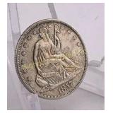 Rare 1857 Liberty Seated Half Dollar EFT