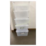 InstaView Storage Totes 45 Qt Capacity, 5 Pc Lot