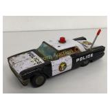 VTG Chevrolet Tin Police Car Tin Toy 9' Long