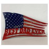 Metal Art Sign Best Dad Ever