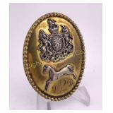 Oval Assumed British Army Brass Gilt Shoulder Belt