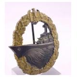 WWII German Kriegsmarine Destroyer Badge