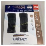 Copper Fit Elite Compression Knee Sleeves Size S/M
