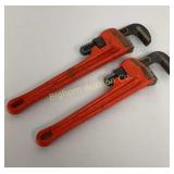 Ridgid 12' & 14' Pipe Wrenches 2 PC Lot