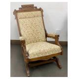 Antique Victorian Eastlake Walnut Platform Rocking