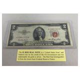 1953 Red Seal Two Dollar Bill