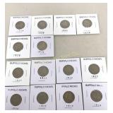 Buffalo Nickels Various Dates 1919-1934