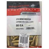 New Winchester 270 Win Unprimed Rifle Shell Cases