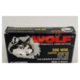 Ammo 308 Win 20 Rds Wolf 150 Gr FMJ Copper