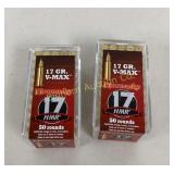Ammo 17 HMR 100 Rds Hornady 17 Gr. V-Max