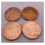 One Ounce .999 Copper Rounds: Parasaurolophus