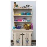 Pine Youth Size Custom Hutch w/Dishes& Accessories