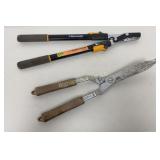 Tree Limb Loppers, Hedge Trimmers 2 PC Lot