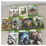 XBox 360 Game Assortment 10 Pc Lot