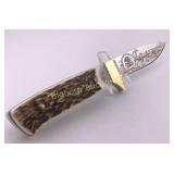 North America Hunting Club Knife w/ Stag Handles