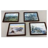 Civil War Framed Prints, 4 PC Lot, Reproductions