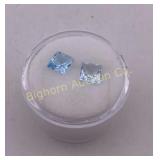 Sky Blue Topaz Gemstone Pair 2.66 Ct Brazil