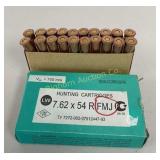 Ammo 7.62 x 54R 20 Rds LVE FMJ