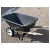 Large Poly Tub Wheelbarrow w/ Flat free Tires