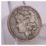 1878 Morgan Silver Dollar 7 Tail Feathers First