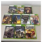 XBox 360 Game Assortment 10 Pc Lot
