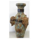 Russell D Jorgensen Bear Claw Pottery Bison Vase