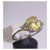 Ring Size 11.25 Sterling Silver CZ's