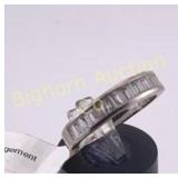 Engagement Ring Size 7 Sterling Silver CZ's