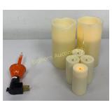 Plug in Bubble Night Light, LED Candles 7 Pc Lot