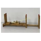 Wooden Fishing Rod Wrap Station Adjustable Length