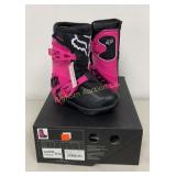 Fox Motocross Boots Kids Size K12 Pink/Black