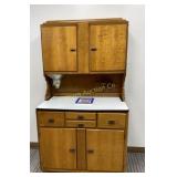 VTG Hoosier Style Cabinet w/ Flour Mill, White